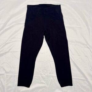 Lululemon Wunder Under High Rise Crop Leggings Black Size 8 Yoga Athleisure